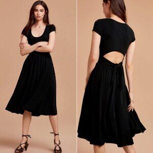 Aritzia Oxymore dress in black, cutout and tie in back